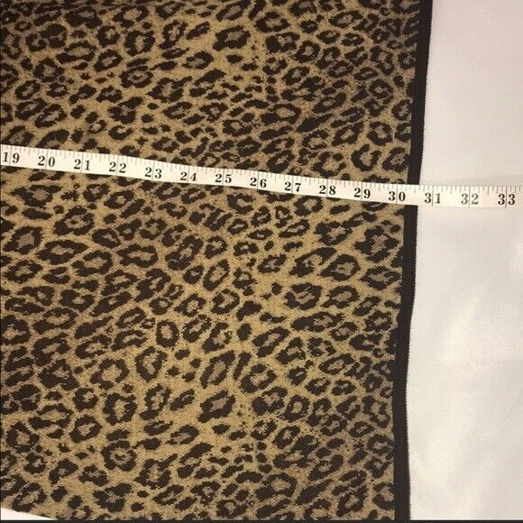 Nina Leonard for QVC Leopard Cardigan Jacket & Scarf Vintage Sz.4 - Picture 7 of 11
